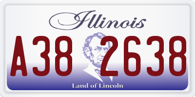 IL license plate A382638