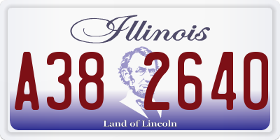 IL license plate A382640