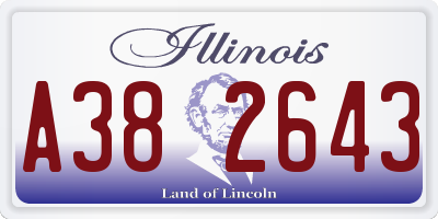 IL license plate A382643