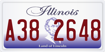 IL license plate A382648