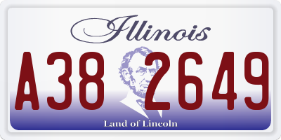 IL license plate A382649