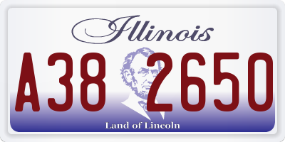 IL license plate A382650