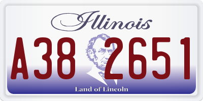 IL license plate A382651