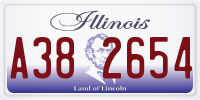 IL license plate A382654