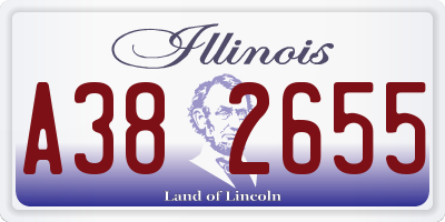IL license plate A382655