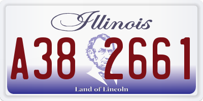 IL license plate A382661
