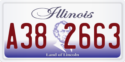 IL license plate A382663
