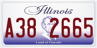 IL license plate A382665