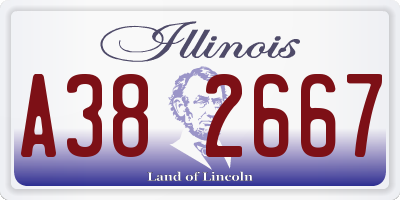 IL license plate A382667