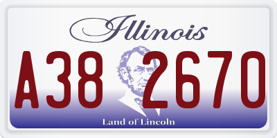 IL license plate A382670