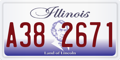IL license plate A382671