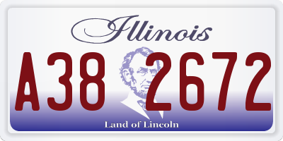 IL license plate A382672