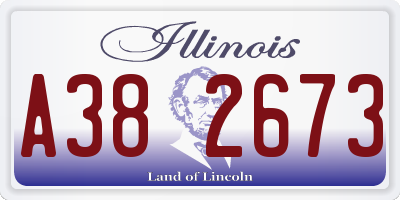 IL license plate A382673