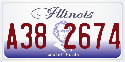 IL license plate A382674