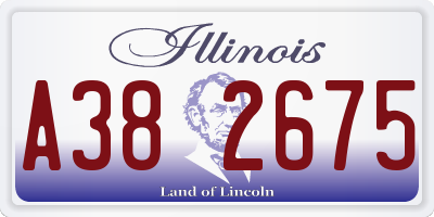 IL license plate A382675
