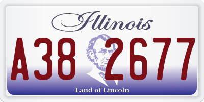 IL license plate A382677