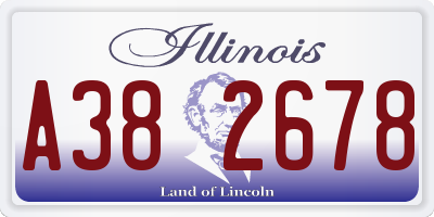IL license plate A382678