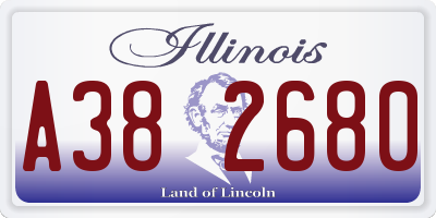 IL license plate A382680