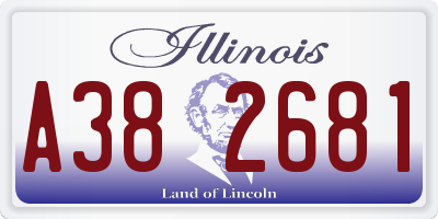 IL license plate A382681
