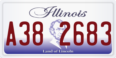 IL license plate A382683