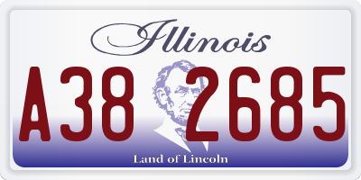 IL license plate A382685