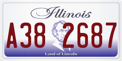 IL license plate A382687