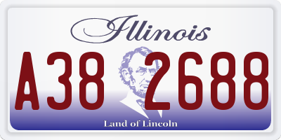 IL license plate A382688