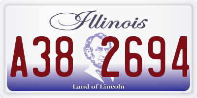 IL license plate A382694