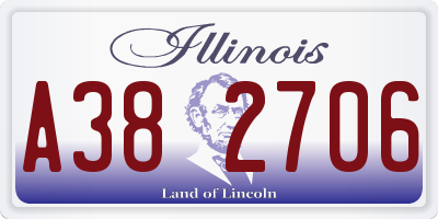 IL license plate A382706