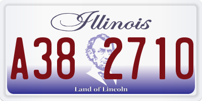 IL license plate A382710