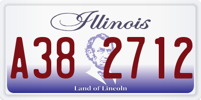 IL license plate A382712