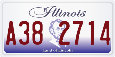 IL license plate A382714