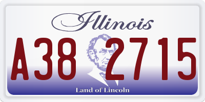 IL license plate A382715