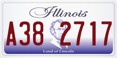 IL license plate A382717