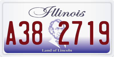 IL license plate A382719