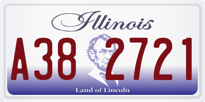 IL license plate A382721