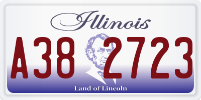 IL license plate A382723