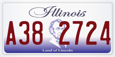 IL license plate A382724