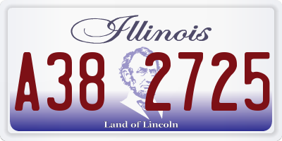 IL license plate A382725