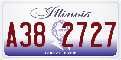 IL license plate A382727