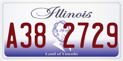 IL license plate A382729