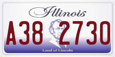 IL license plate A382730