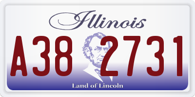 IL license plate A382731