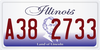 IL license plate A382733
