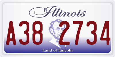 IL license plate A382734