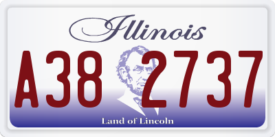 IL license plate A382737