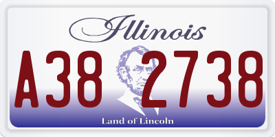 IL license plate A382738