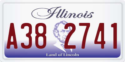 IL license plate A382741