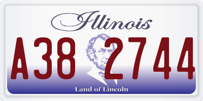 IL license plate A382744