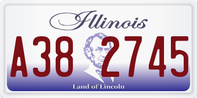 IL license plate A382745